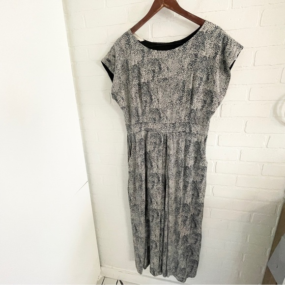 Anthropologie Annie 50 Open Back Wide Leg Drape Jumpsuit L Made in Canada - Picture 2 of 14